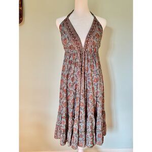 NWT Karma Highway midi halter dress OS